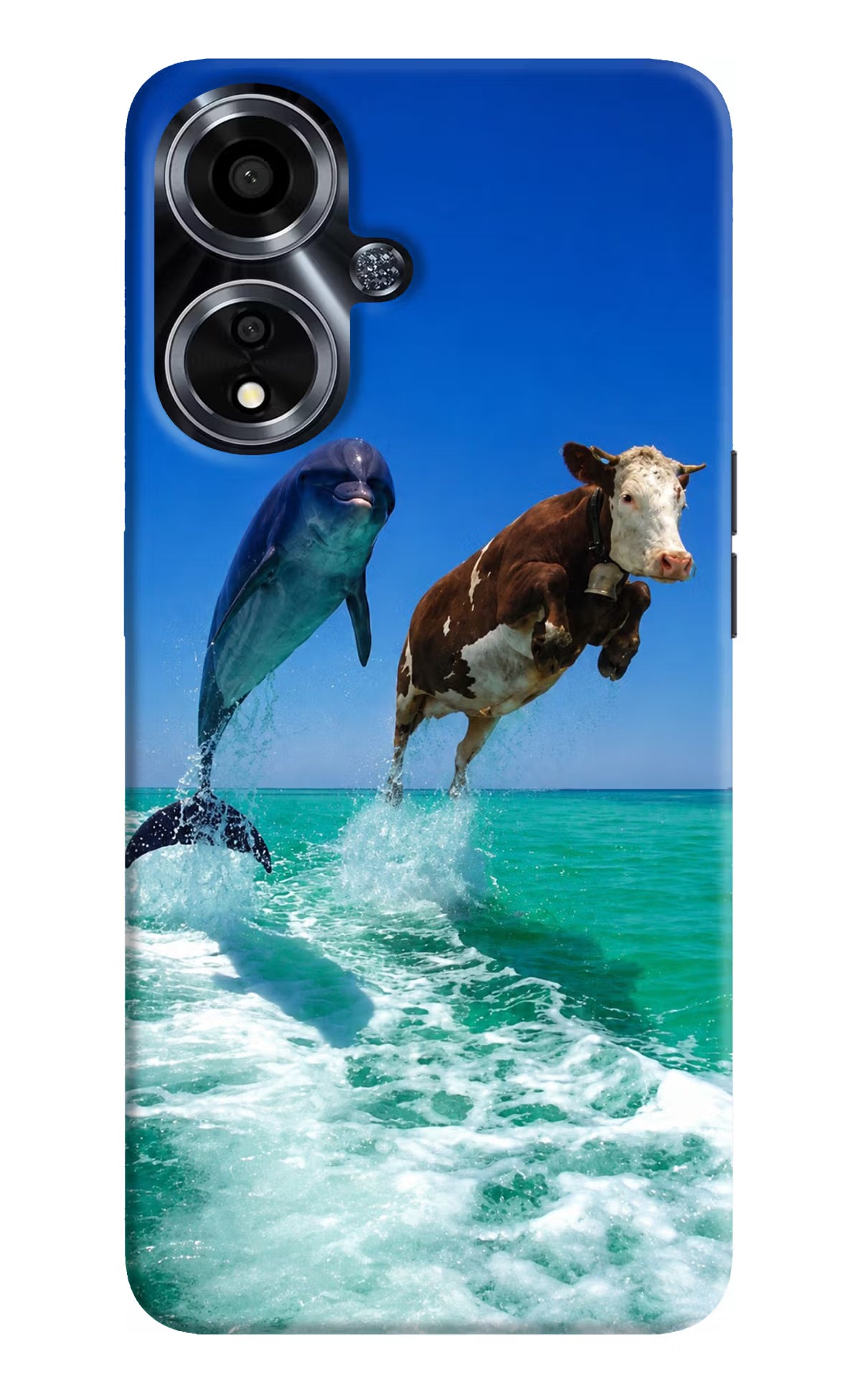 Dolphin vs Cow Oppo A59 5G Back Cover
