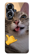 Silly Cat Call Oppo A59 5G Hard Case Back Cover by Casekaro