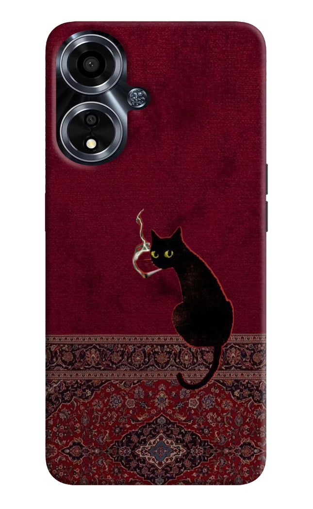 Midnight Cat Oppo A59 5G Hard Case Back Cover by Casekaro