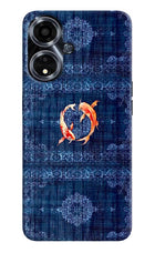 Koi Blue Oppo A59 5G Back Cover