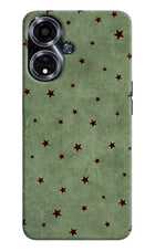 Green Stars Oppo A59 5G Hard Case Back Cover by Casekaro