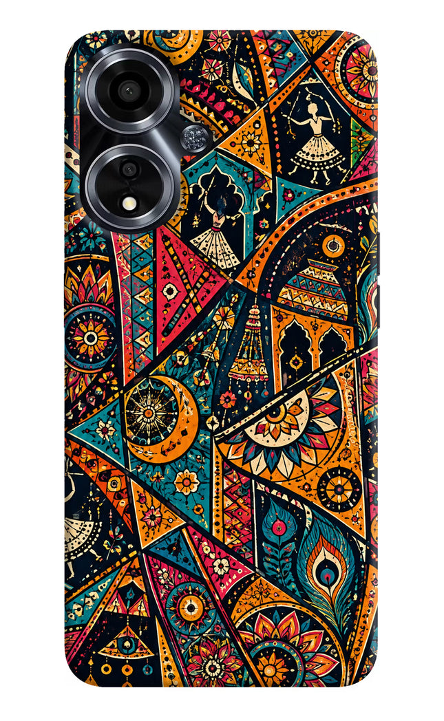 Folk Print Oppo A59 5G Hard Case Back Cover by Casekaro