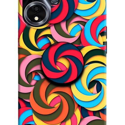 Spiral Pattern Oppo A59 5G Pop Case by Casekaro