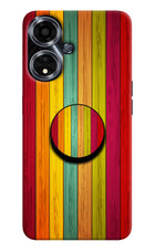Multicolor Wooden Oppo A59 5G Pop Case by Casekaro