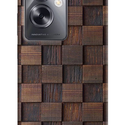 Wooden Cube Design Oppo A79 5G Hard Case Back Cover by Casekaro