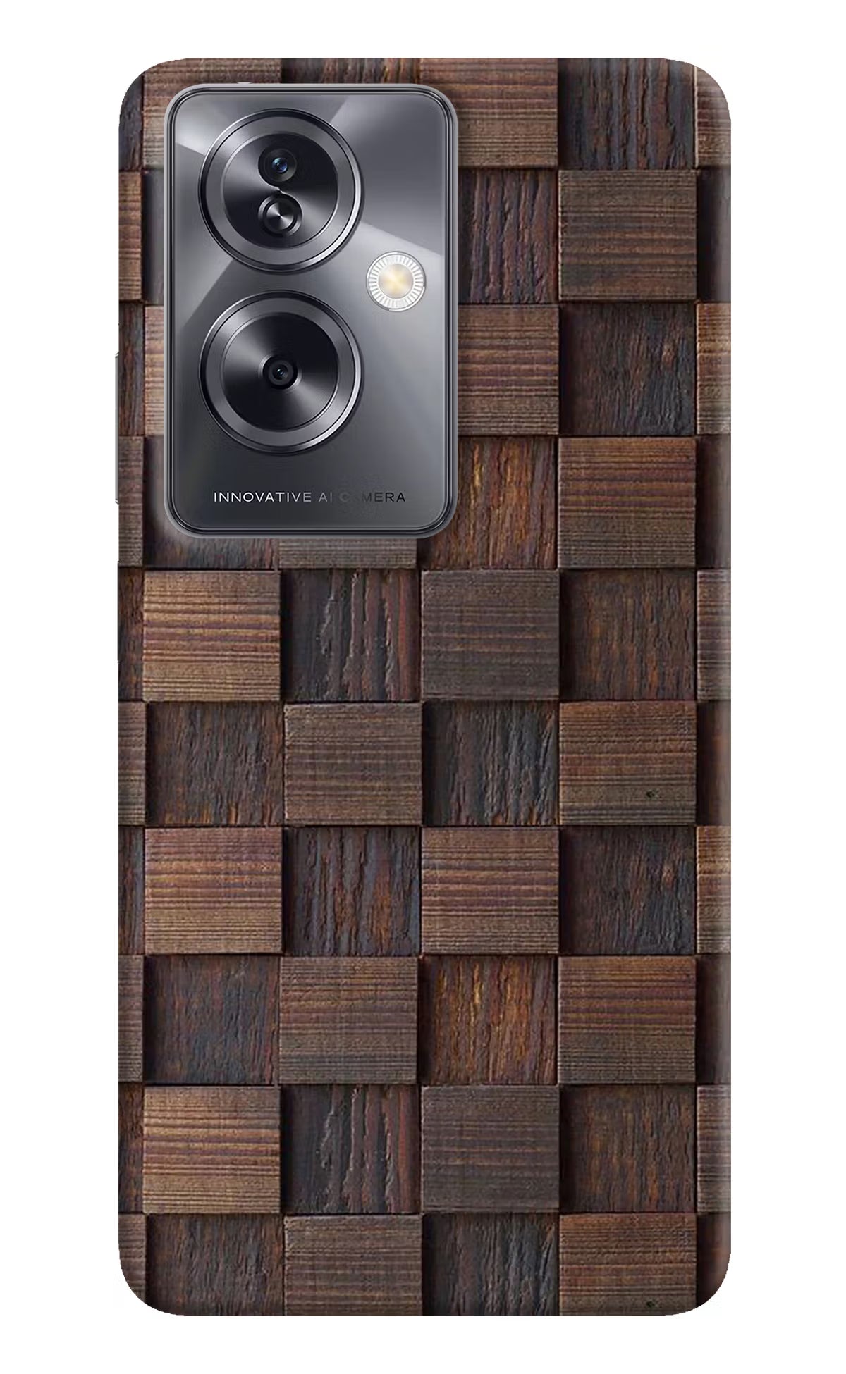 Wooden Cube Design Oppo A79 5G Hard Case Back Cover by Casekaro