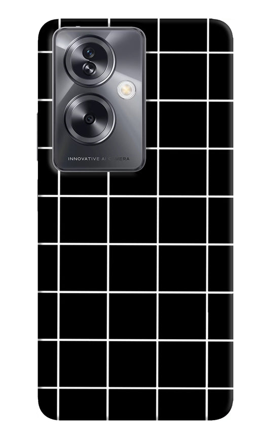 White Grid Oppo A79 5G Back Cover