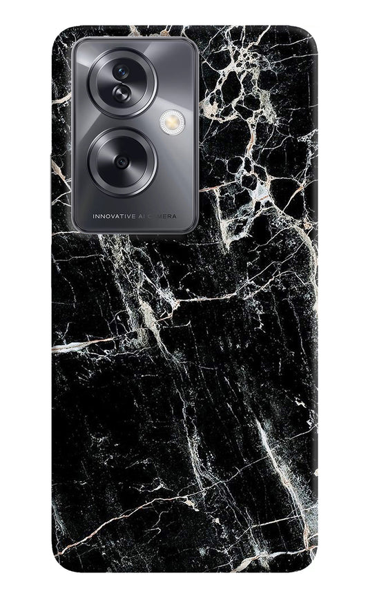 Black Marble Texture Oppo A79 5G Back Cover