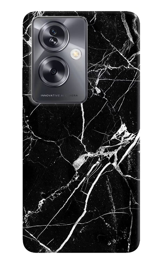 Black Marble Pattern Oppo A79 5G Hard Case Back Cover by Casekaro