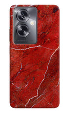 Red Marble Design Oppo A79 5G Hard Case Back Cover by Casekaro