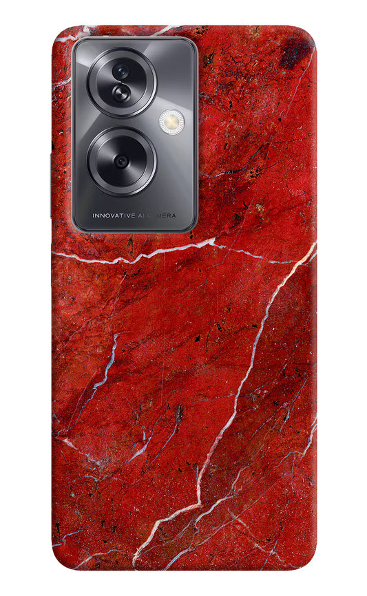 Red Marble Design Oppo A79 5G Hard Case Back Cover by Casekaro