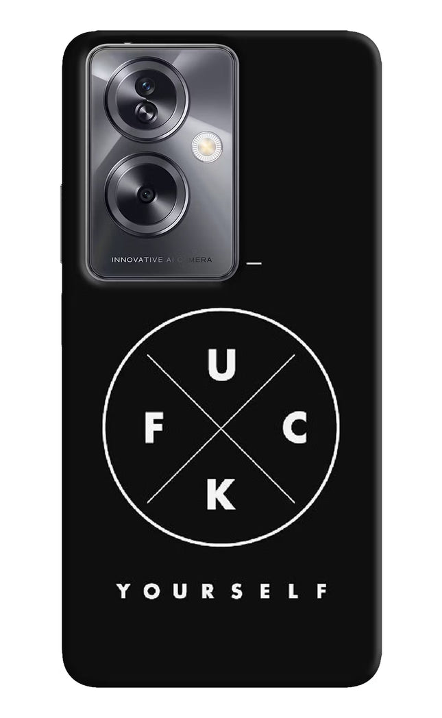 Go Fuck Yourself Oppo A79 5G Hard Case Back Cover by Casekaro