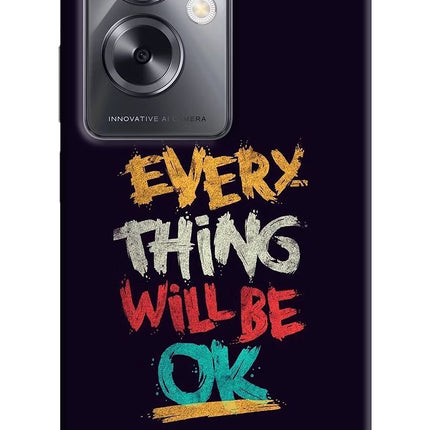 Everything Will Be Ok Oppo A79 5G Hard Case Back Cover by Casekaro