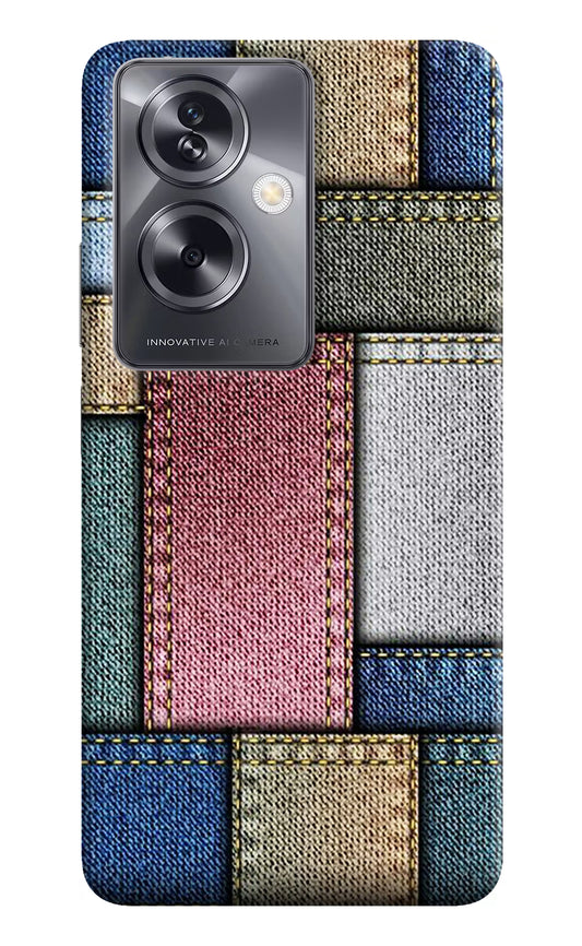 Multicolor Jeans Oppo A79 5G Hard Case Back Cover by Casekaro