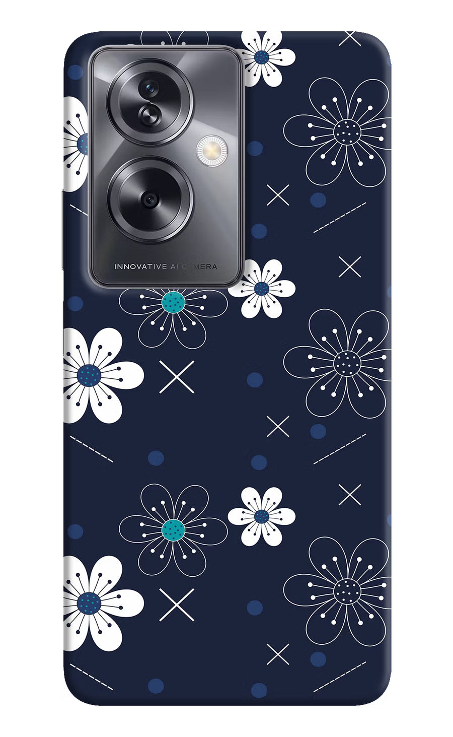 Flowers Oppo A79 5G Back Cover, Hard case