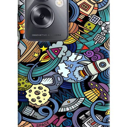 Space Abstract Oppo A79 5G Hard Case Back Cover by Casekaro