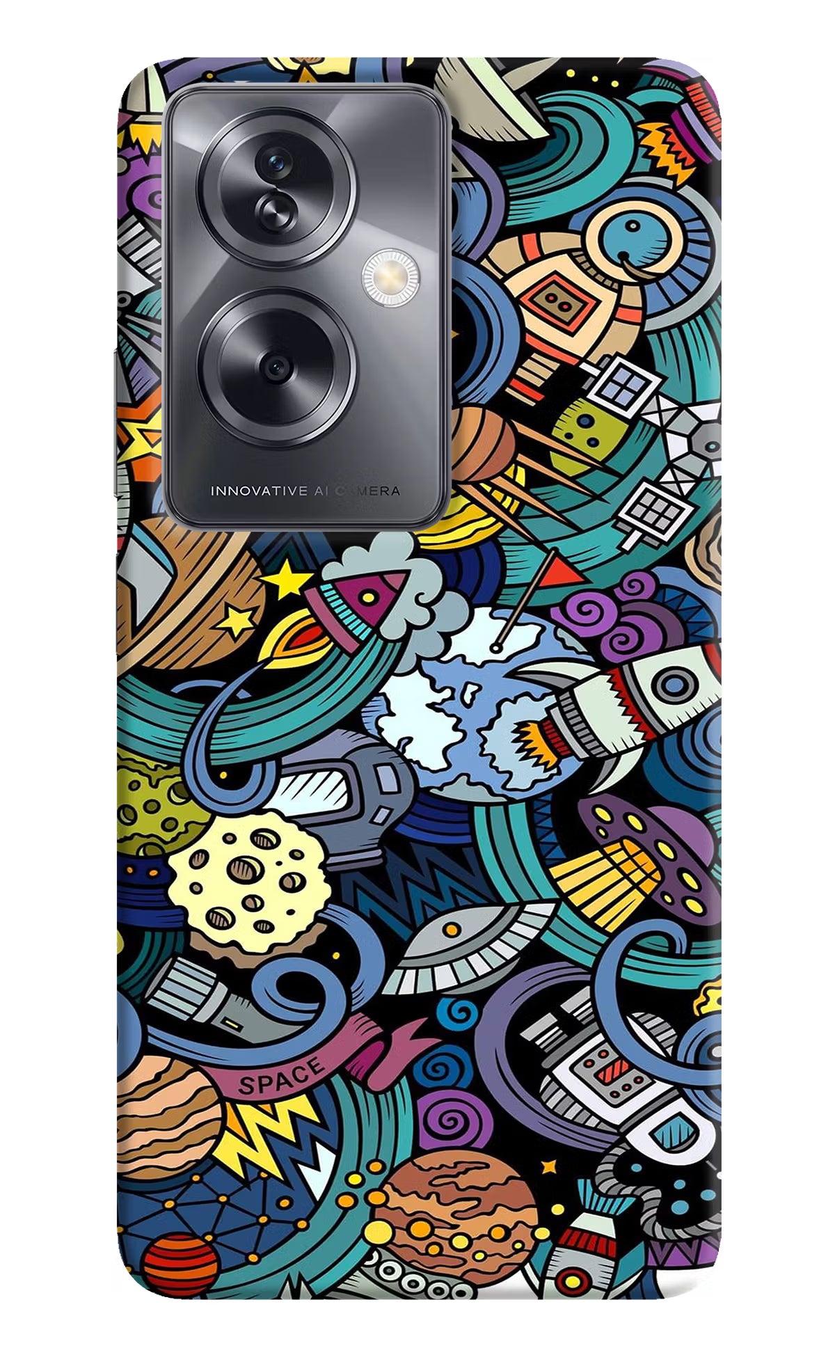 Space Abstract Oppo A79 5G Hard Case Back Cover by Casekaro