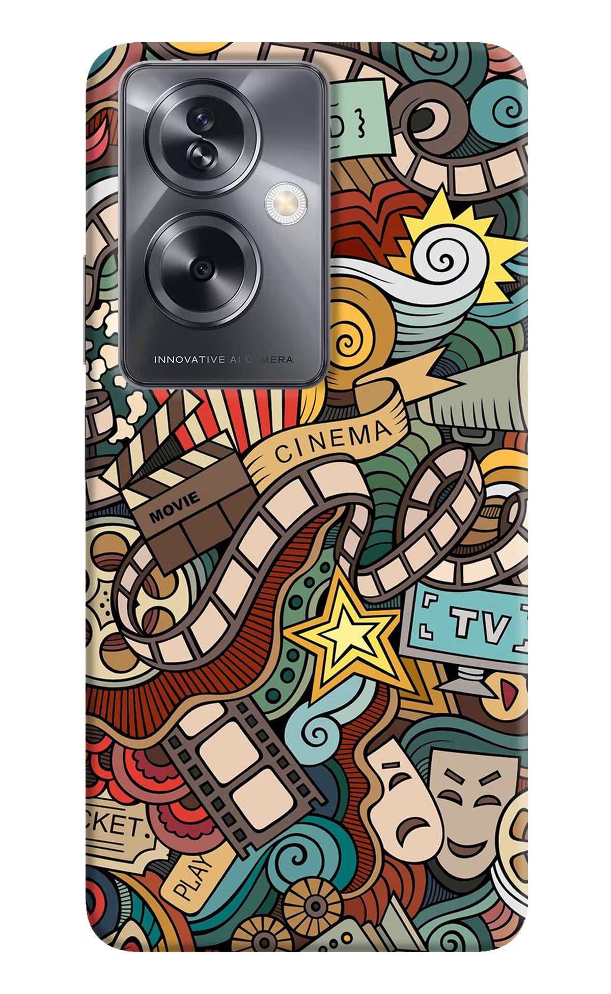 Cinema Abstract Oppo A79 5G Hard Case Back Cover by Casekaro