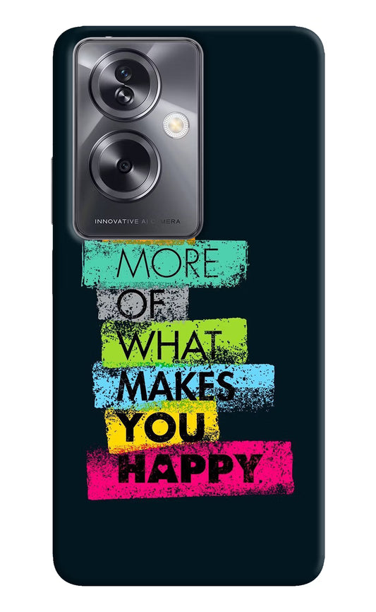 Do More Of What Makes You Happy Oppo A79 5G Hard Case Back Cover by Casekaro