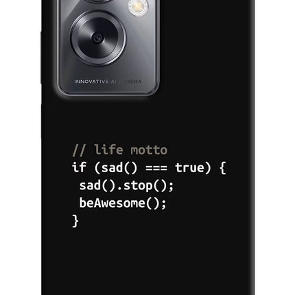 Life Motto Code Oppo A79 5G Hard Case Back Cover by Casekaro
