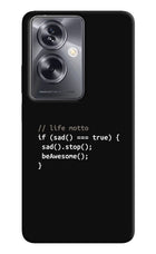 Life Motto Code Oppo A79 5G Hard Case Back Cover by Casekaro
