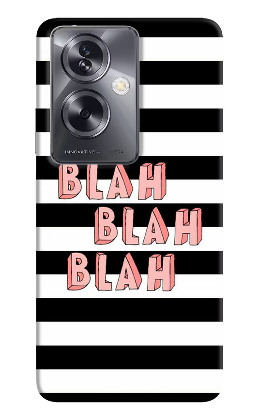 Blah Blah Blah Oppo A79 5G Hard Case Back Cover by Casekaro