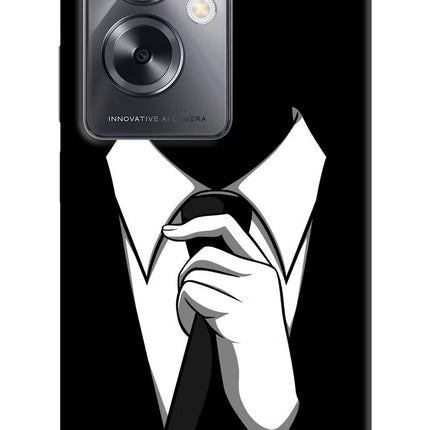 Black Tie Oppo A79 5G Hard Case Back Cover by Casekaro