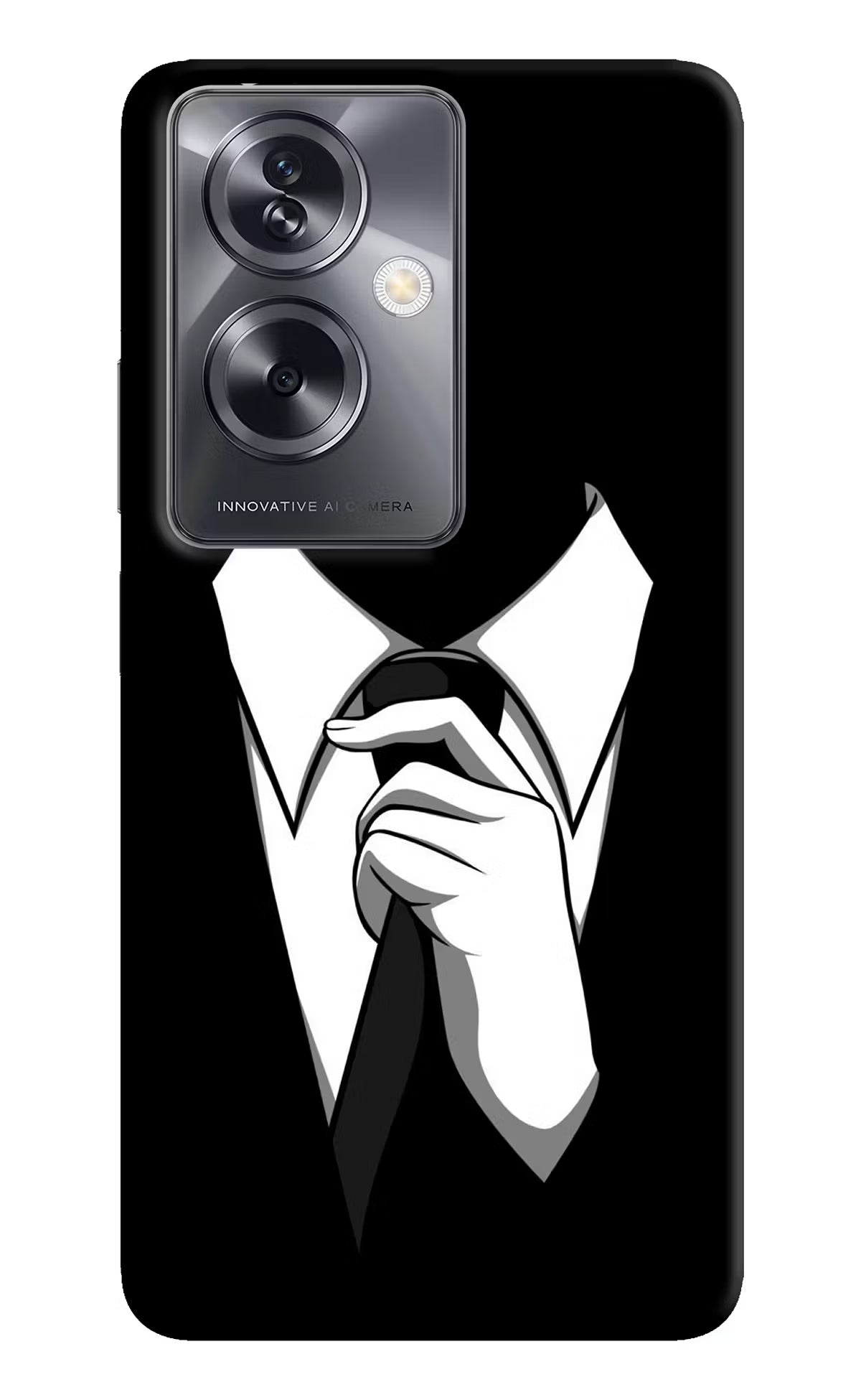 Black Tie Oppo A79 5G Hard Case Back Cover by Casekaro