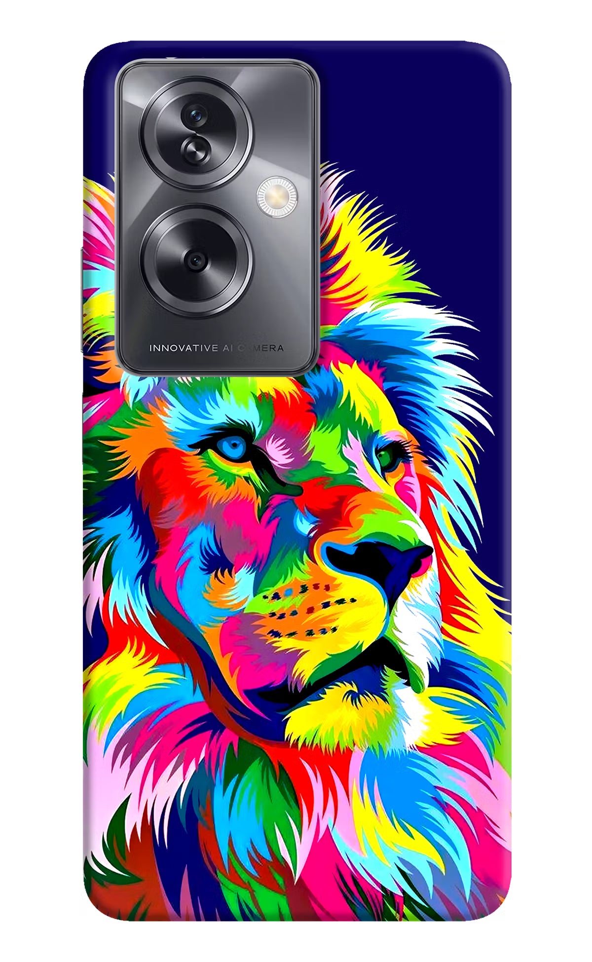 Vector Art Lion Oppo A79 5G Hard Case Back Cover by Casekaro