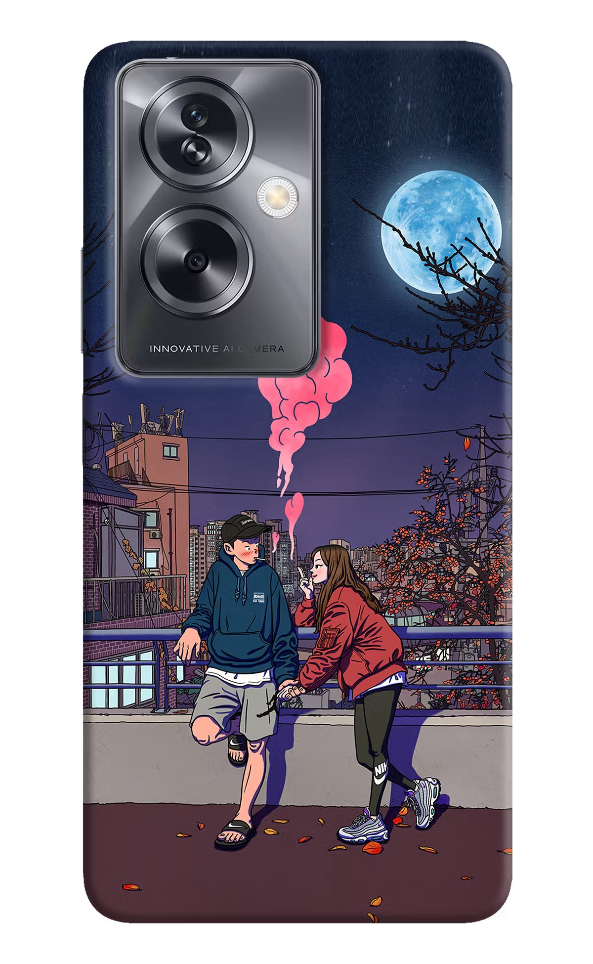 Chilling Couple Oppo A79 5G Hard Case Back Cover by Casekaro