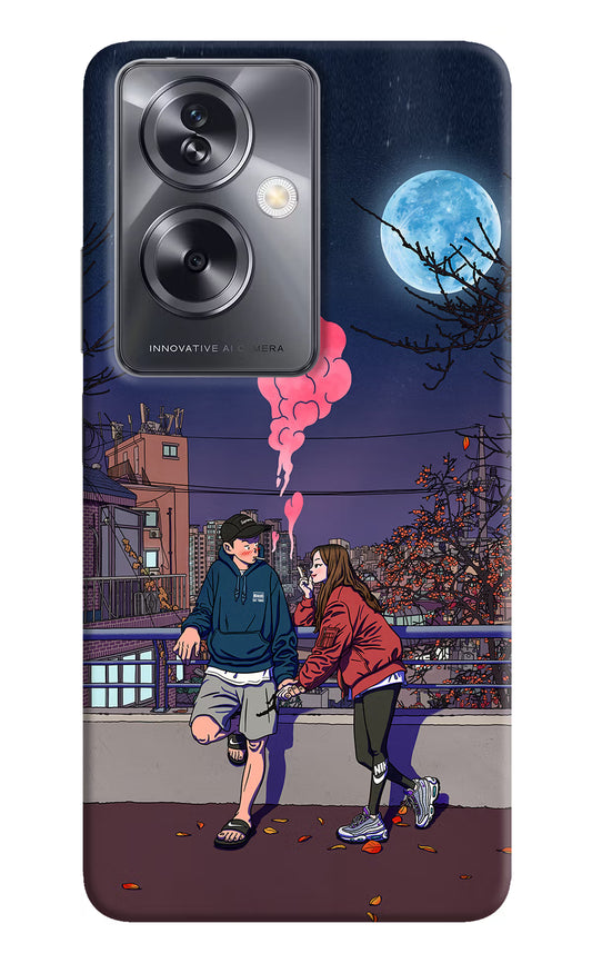 Chilling Couple Oppo A79 5G Hard Case Back Cover by Casekaro