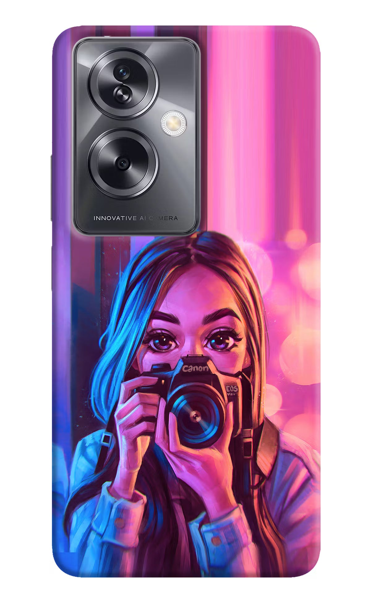Girl Photographer Oppo A79 5G Hard Case Back Cover by Casekaro
