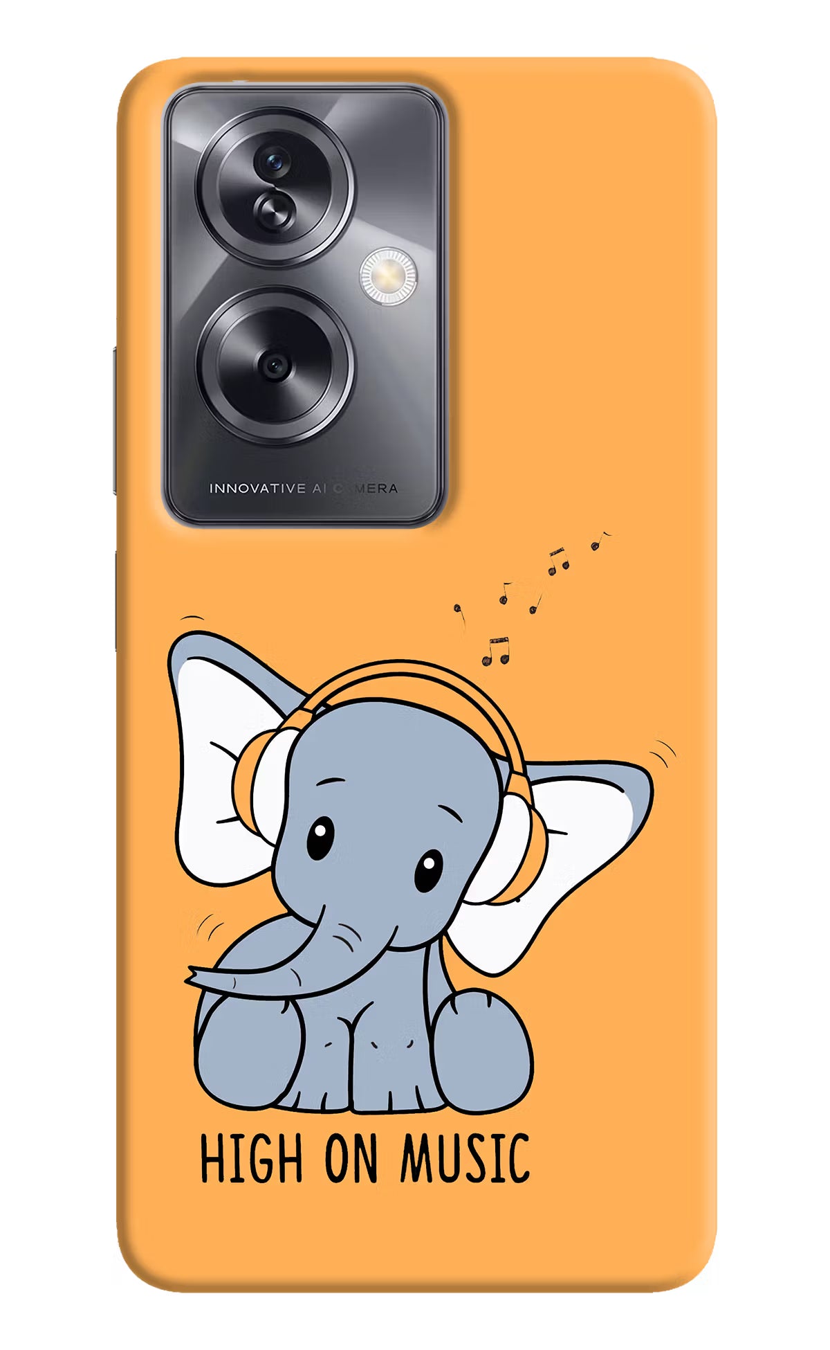 High On Music Oppo A79 5G Hard Case Back Cover by Casekaro