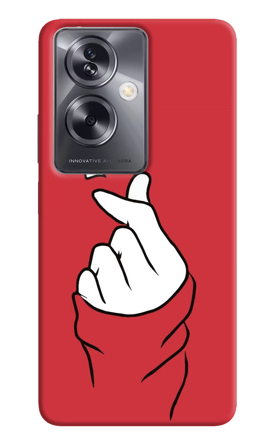 Korean Love Sign Oppo A79 5G Hard Case Back Cover by Casekaro