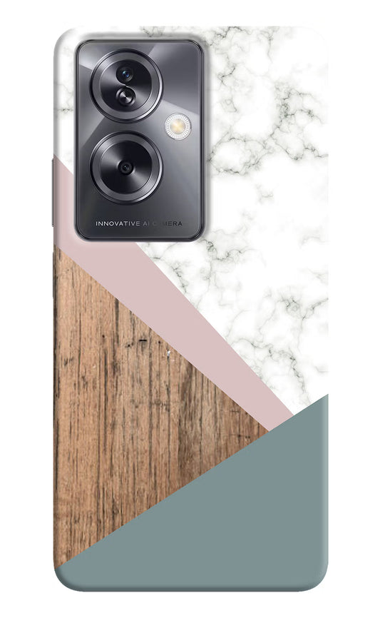 Marble wood Abstract Oppo A79 5G Hard Case Back Cover by Casekaro