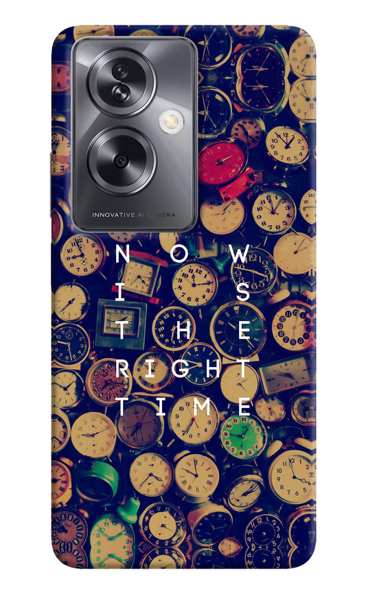Now is the Right Time Quote Oppo A79 5G Hard Case Back Cover by Casekaro