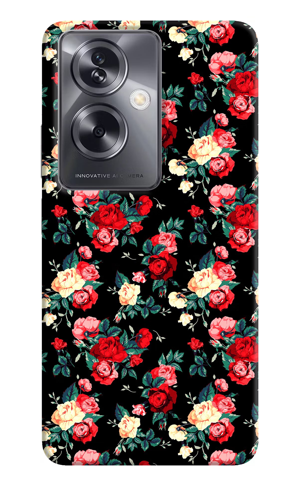 Rose Pattern Oppo A79 5G Hard Case Back Cover by Casekaro