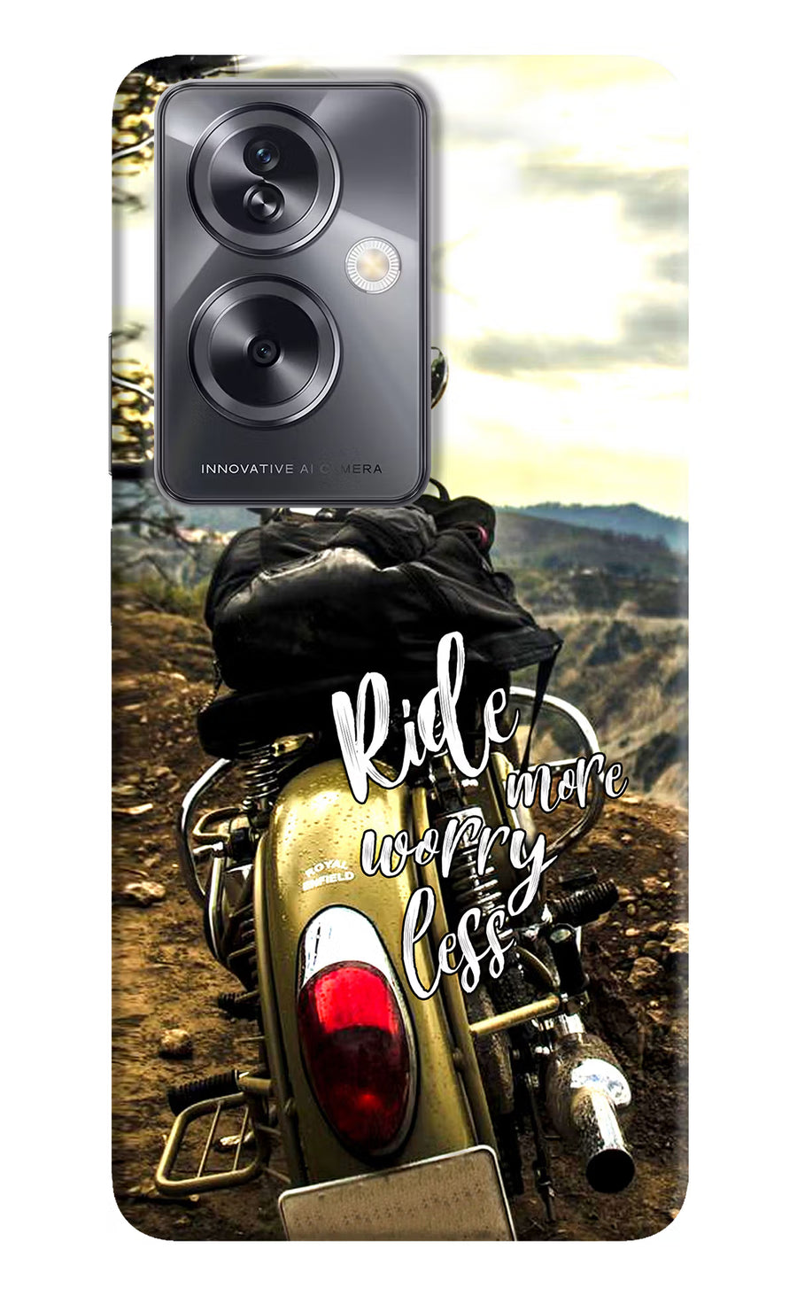 Ride More Worry Less Oppo A79 5G Back Cover, Hard case