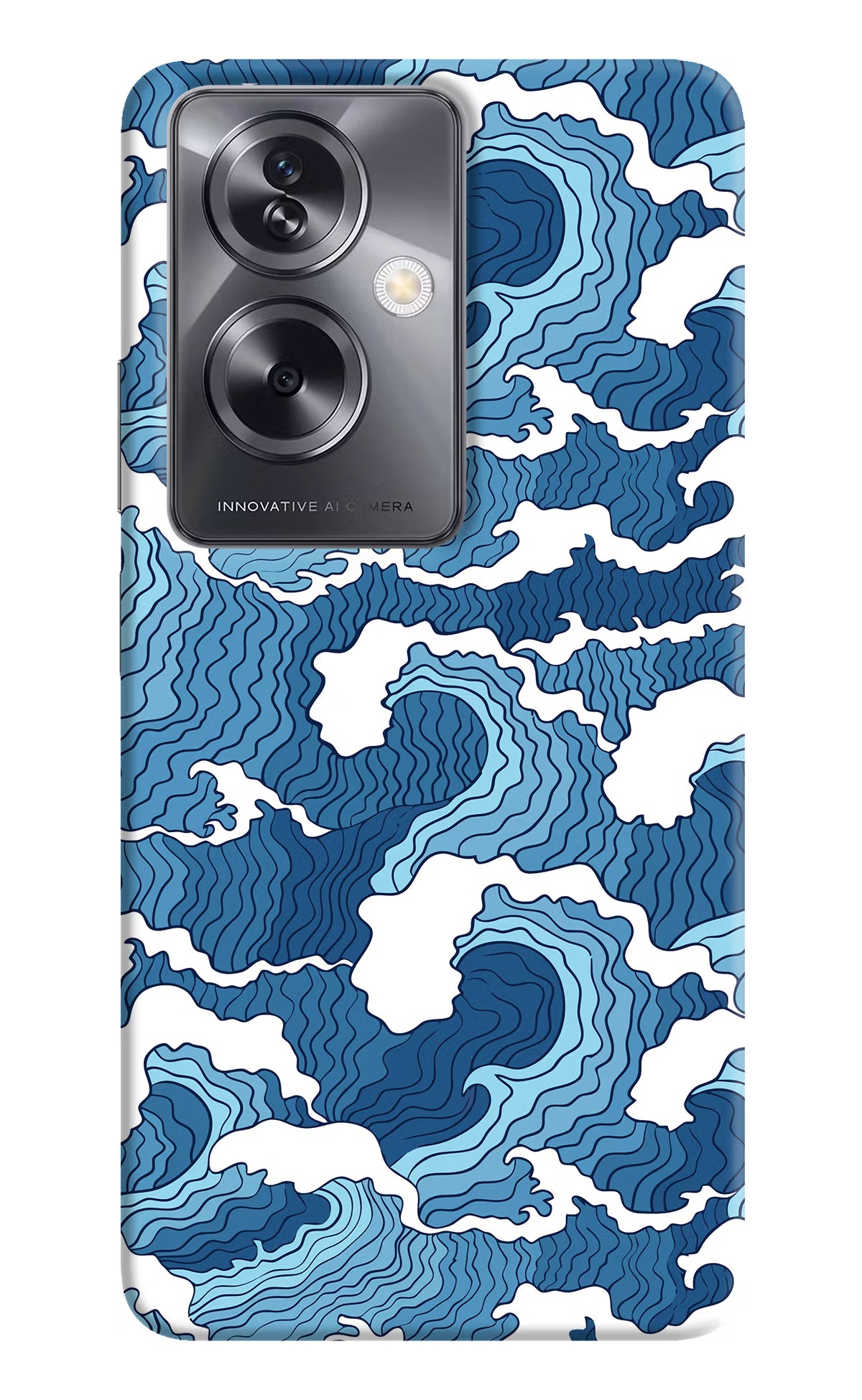 Blue Waves Oppo A79 5G Hard Case Back Cover by Casekaro