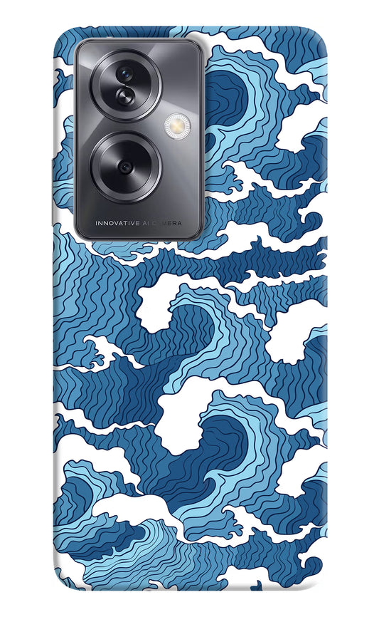 Blue Waves Oppo A79 5G Hard Case Back Cover by Casekaro