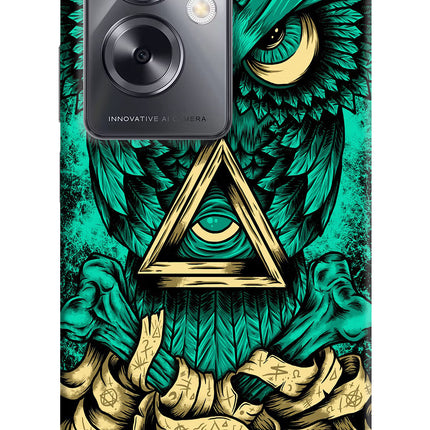 Green Owl Oppo A79 5G Hard Case Back Cover by Casekaro