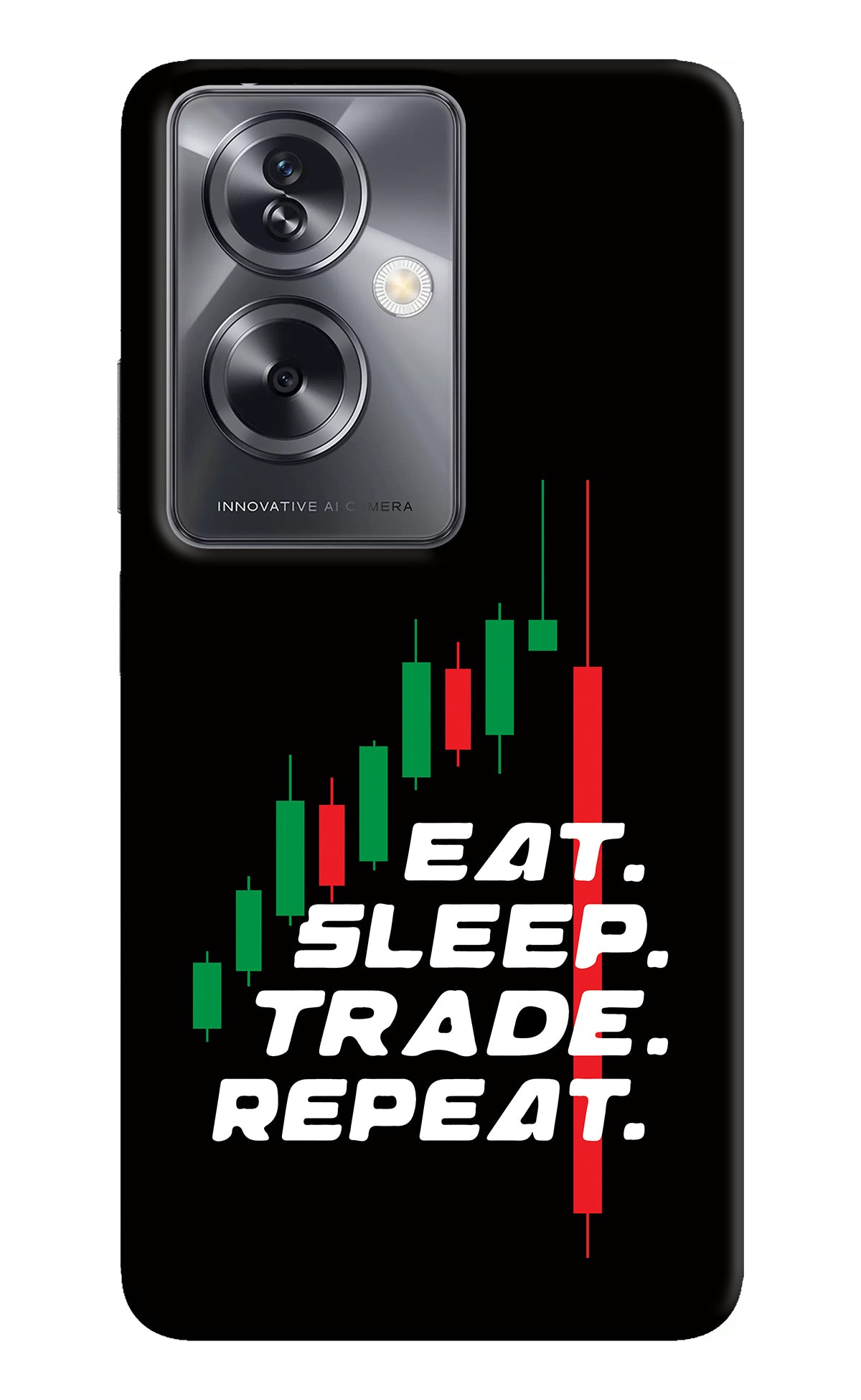 Eat Sleep Trade Repeat Oppo A79 5G Back Cover