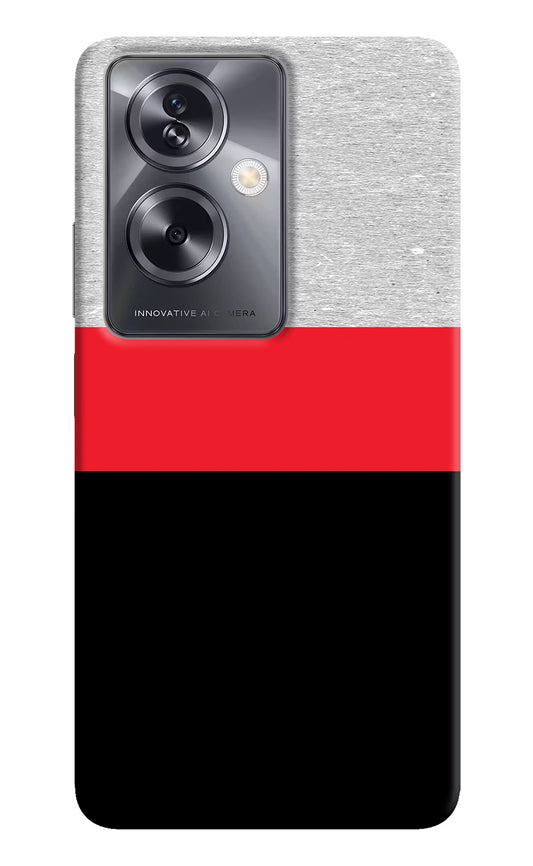 Tri Color Pattern Oppo A79 5G Hard Case Back Cover by Casekaro