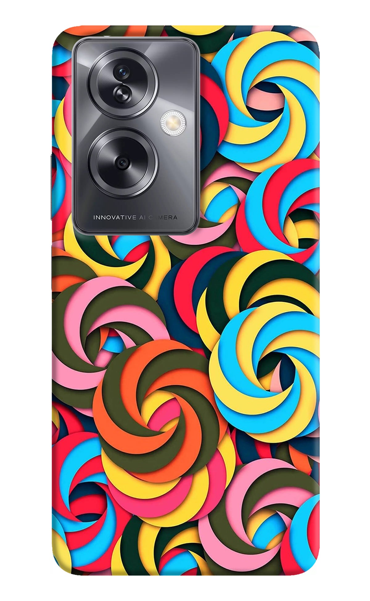Spiral Pattern Oppo A79 5G Back Cover