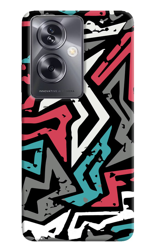 Geometric Graffiti Oppo A79 5G Hard Case Back Cover by Casekaro