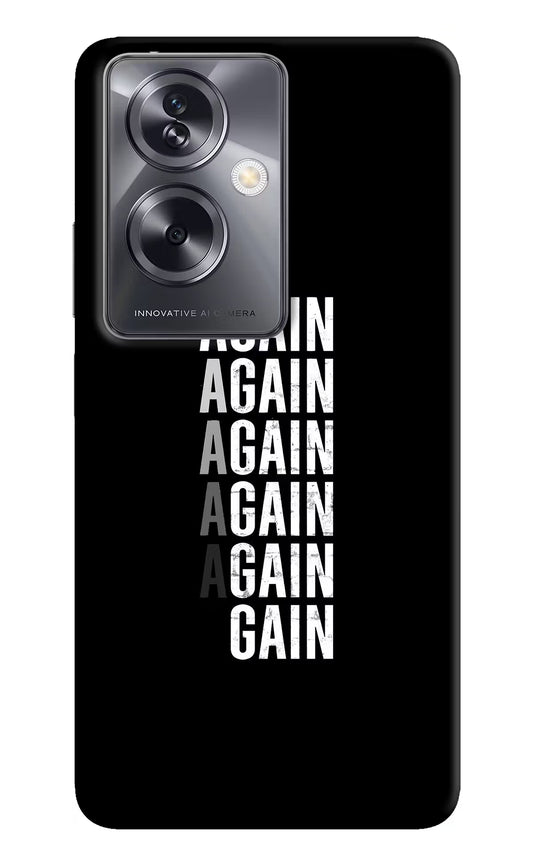 Again Again Gain Oppo A79 5G Hard Case Back Cover by Casekaro