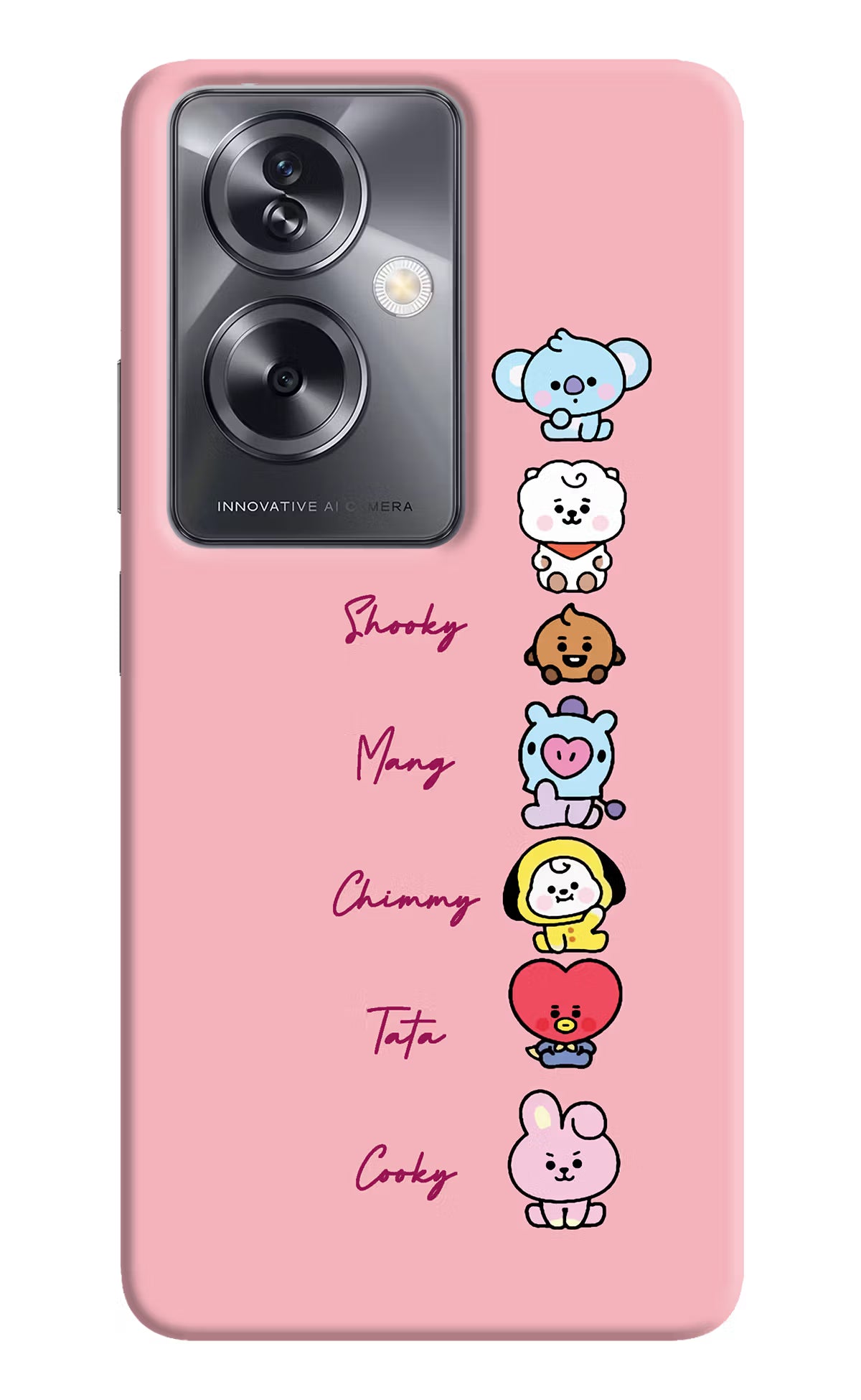 BTS names Oppo A79 5G Hard Case Back Cover by Casekaro