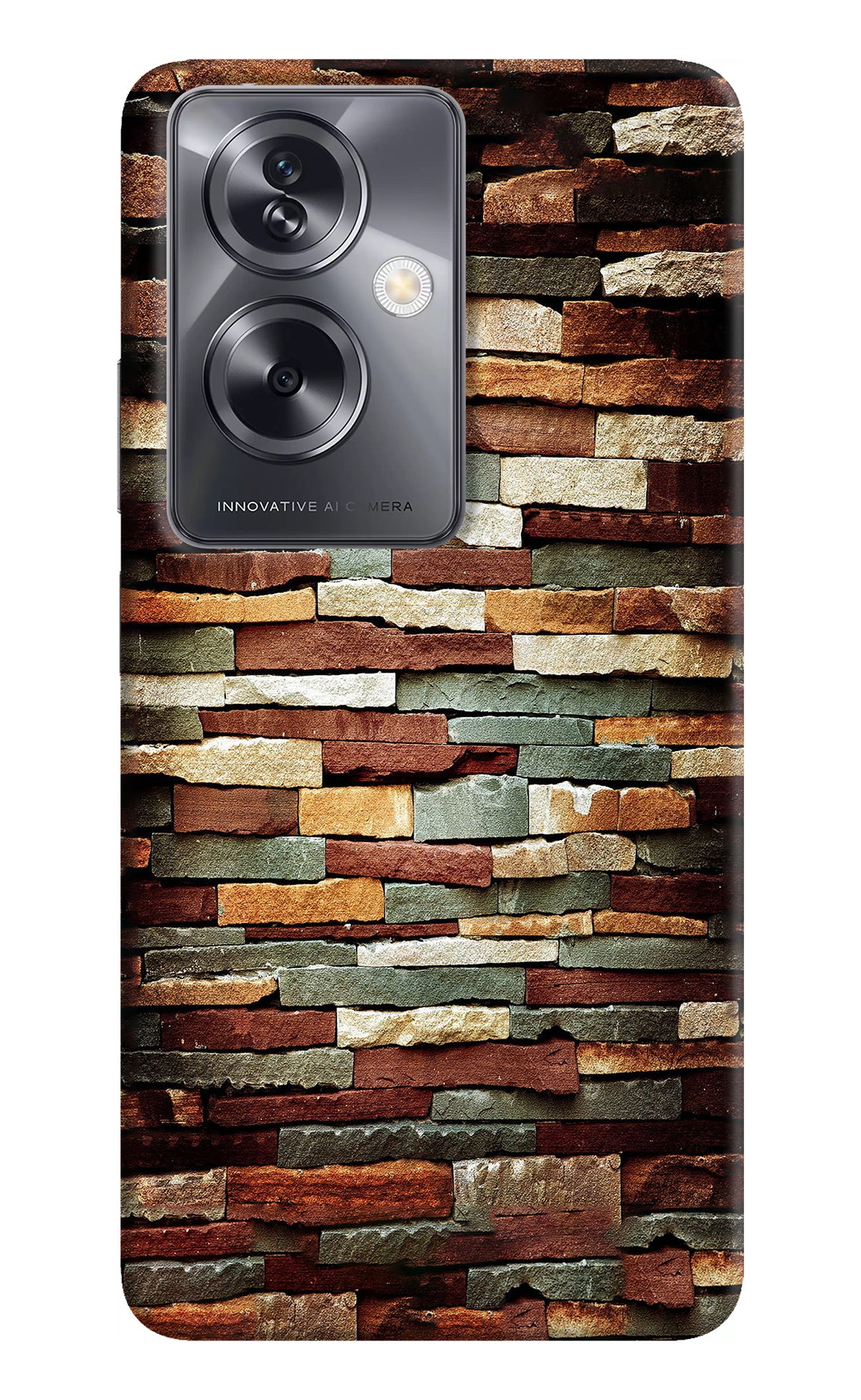 Bricks Pattern Oppo A79 5G Back Cover