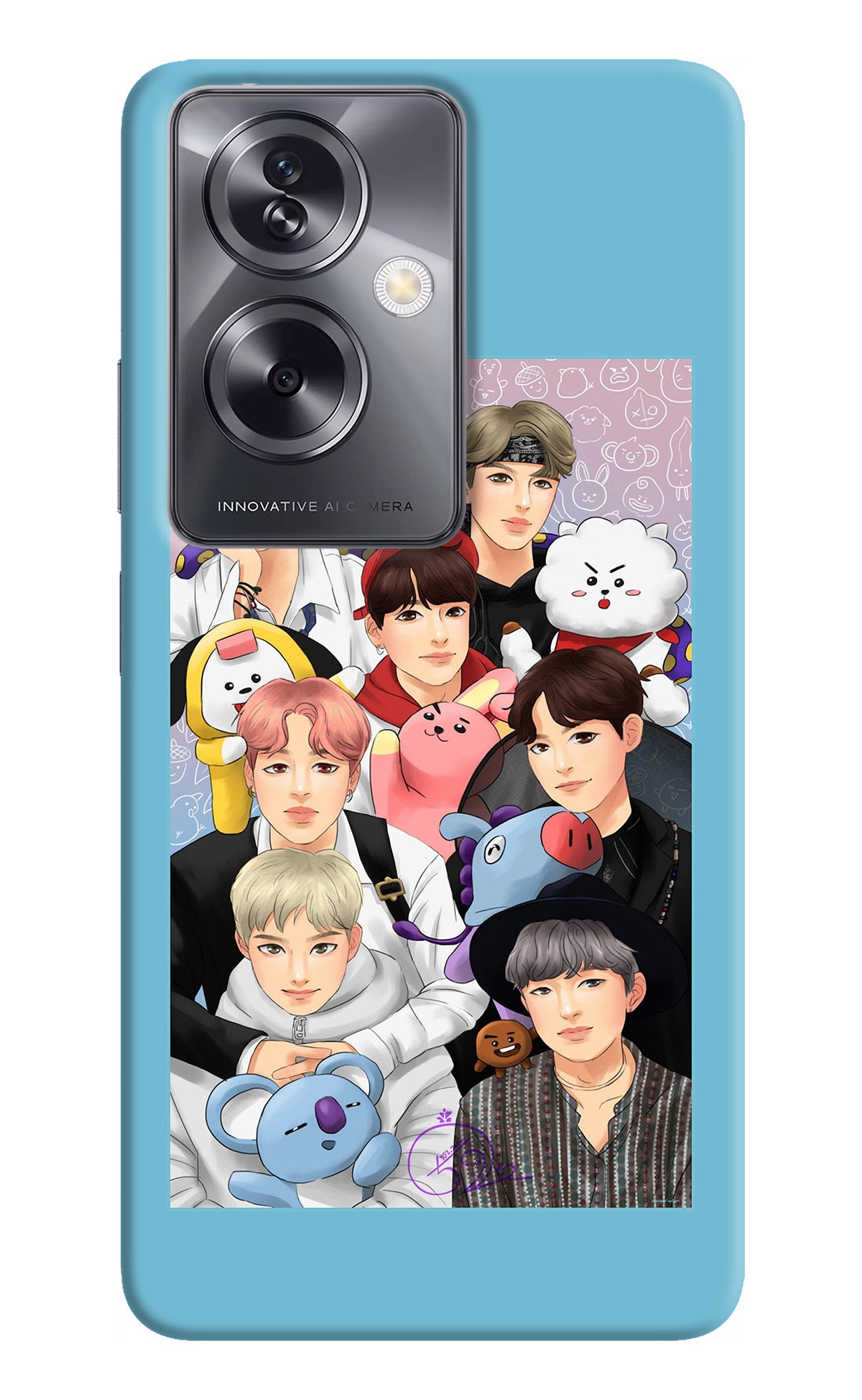 BTS with animals Oppo A79 5G Back Cover