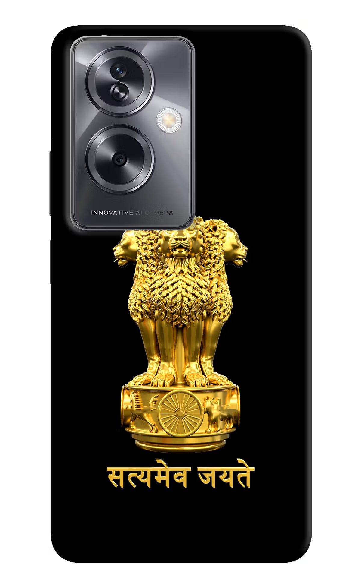Satyamev Jayate Golden Oppo A79 5G Hard Case Back Cover by Casekaro